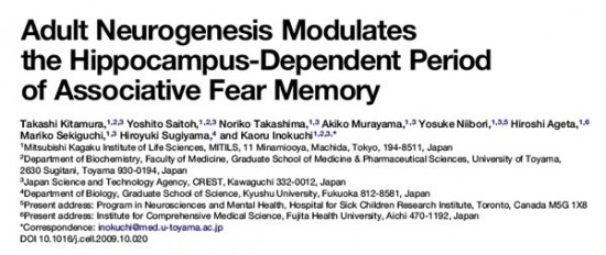 Adult Neurogenesis Modulates the Hippocampus-Dependent Period of Associative Fear Memory